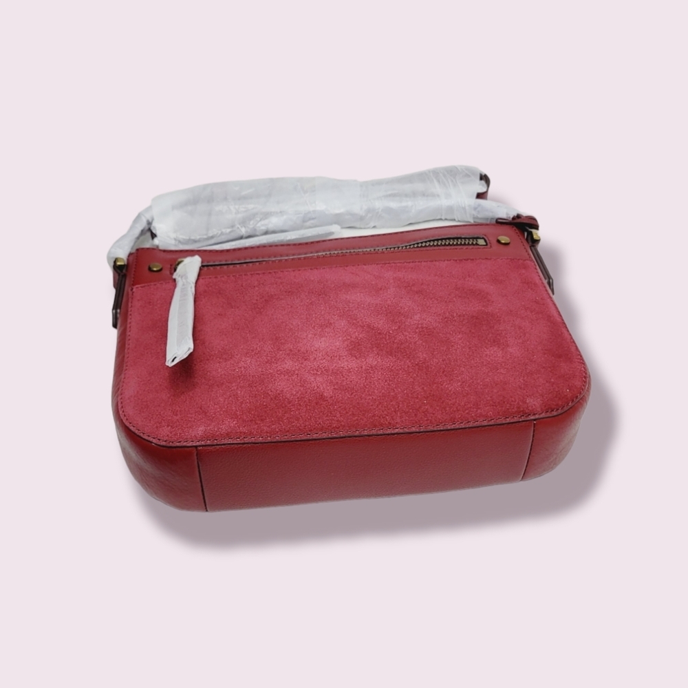 Fossil Farrah Red Velvet Crossbody - Picture 3 of 7
